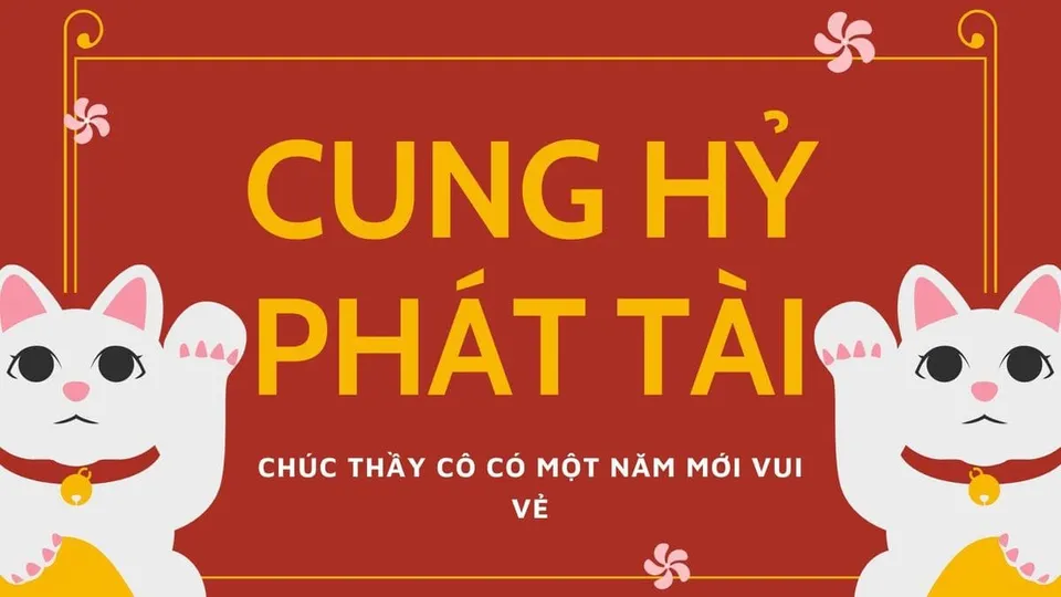 Thiệp chúc tết cho thầy cô mừng năm mới phát tài