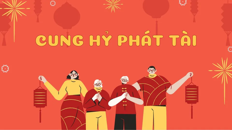 Mẫu Thiệp chúc Tết ông bà, cha mẹ cung hỷ phát tài