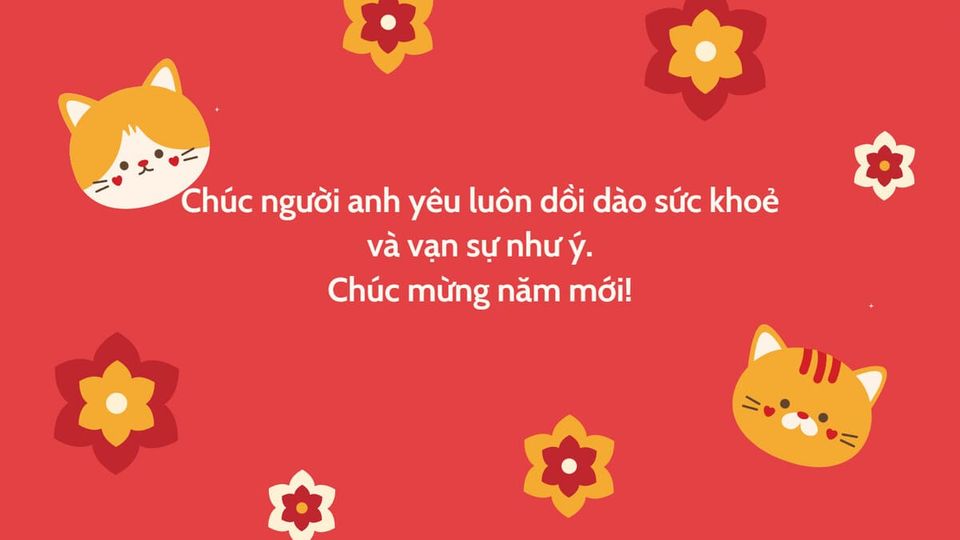 Mẫu Thiệp chúc Tết vợ, người yêu năm 2024 đơn giản