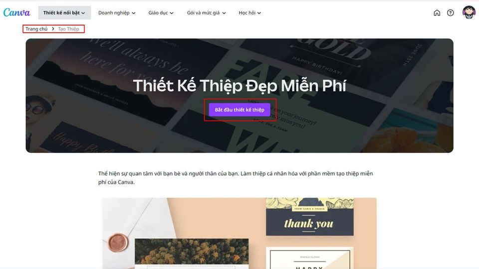 Cách tạo mẫu thiệp chúc Tết nhanh bằng Canva bước 1