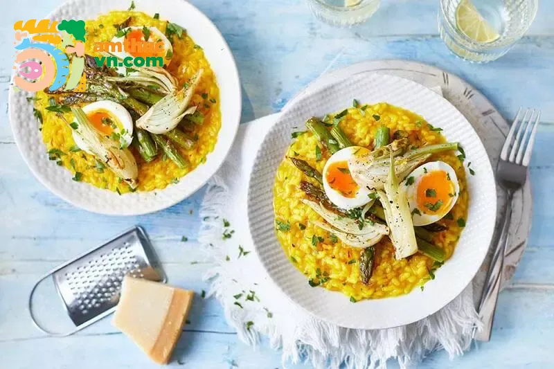 Công thức làm món risotto chay từ trứng
