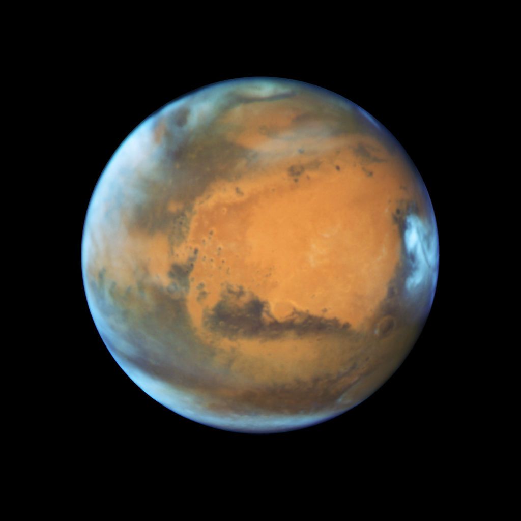 Ảnh chụp sao Hỏa bằng kính viễn vọng Hubble vào ngày 12 tháng 5 năm 2016.