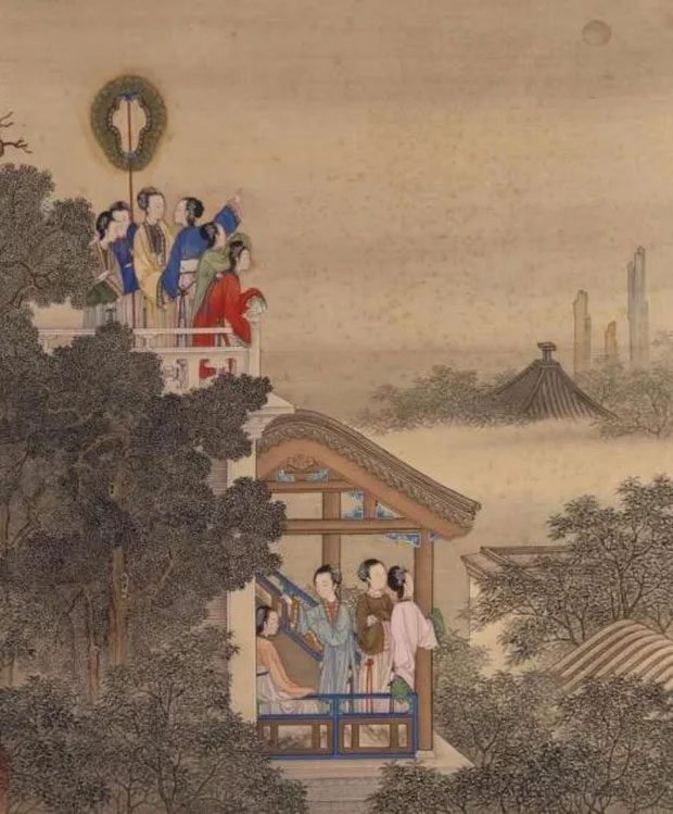 Thu tháng Tám, lên đài thưởng nguyệt