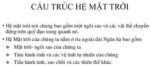 Cấu trúc của Hệ Mặt Trời Cấu trúc của Hệ Mặt Trời