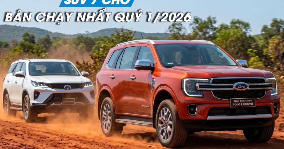 Xe SUV 7 chỗ: Người Việt ưa chuộng xe nào nhất quý 1/2026?