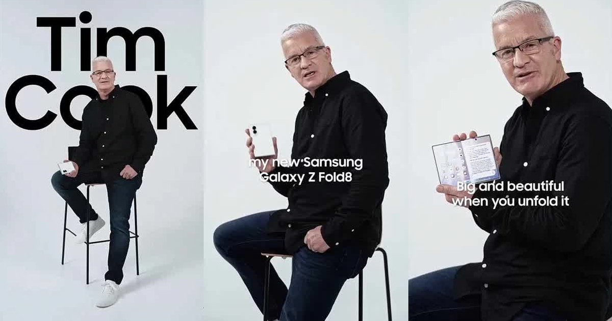 Samsung đưa 'Tim Cook' vào quảng cáo Galaxy Z Fold8