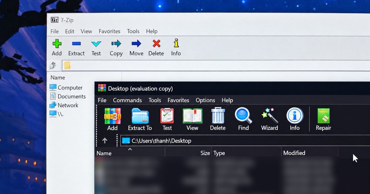 Cảnh báo bảo mật người dùng Windows đang sử dụng 7-Zip và WinRAR